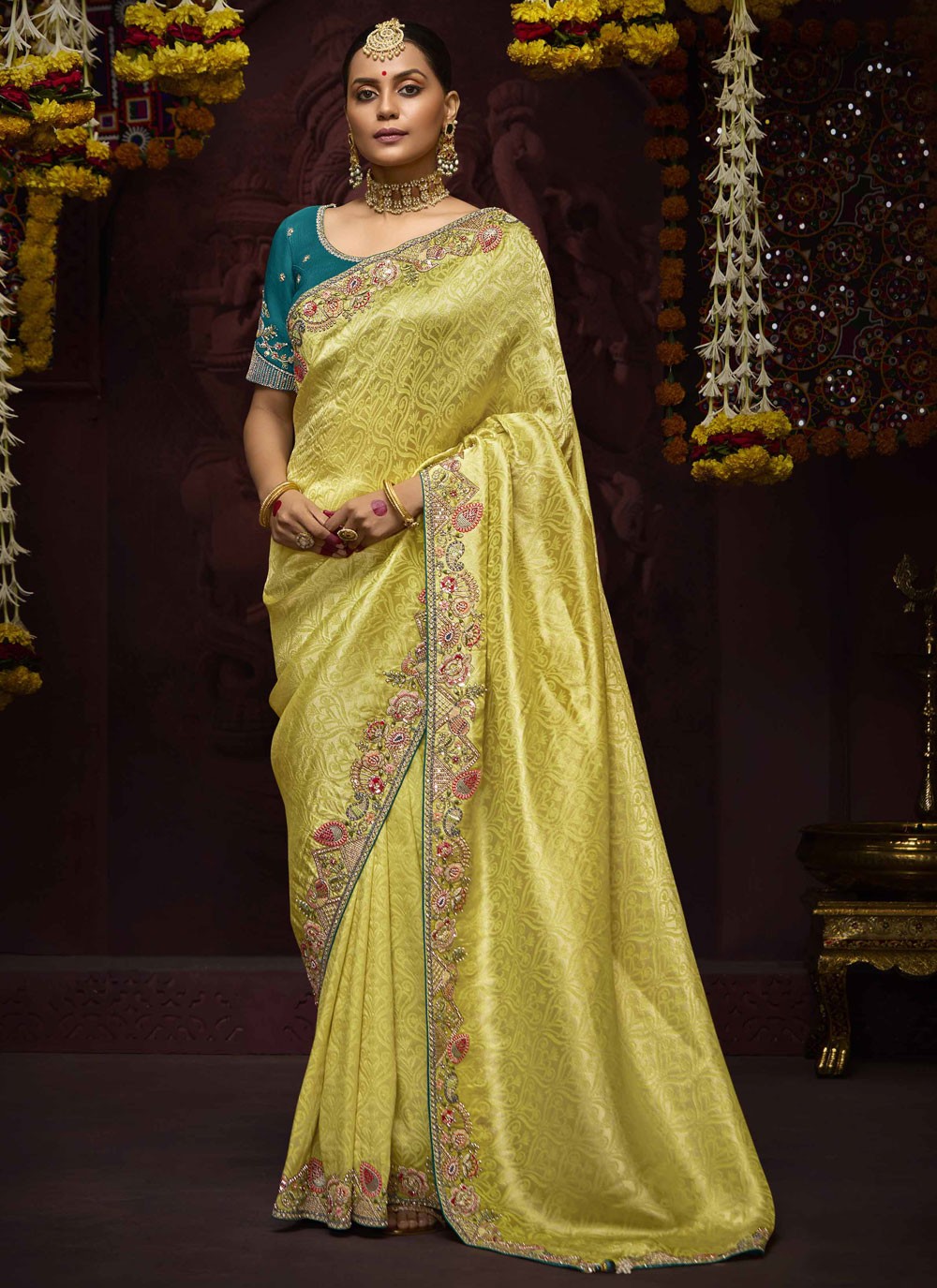 Classic Beads Kanjivaram Silk Saree - S9712