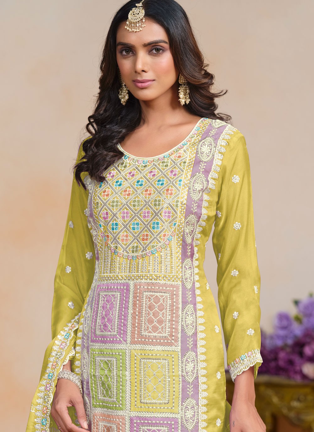 Organza Salwar Suit - T3660