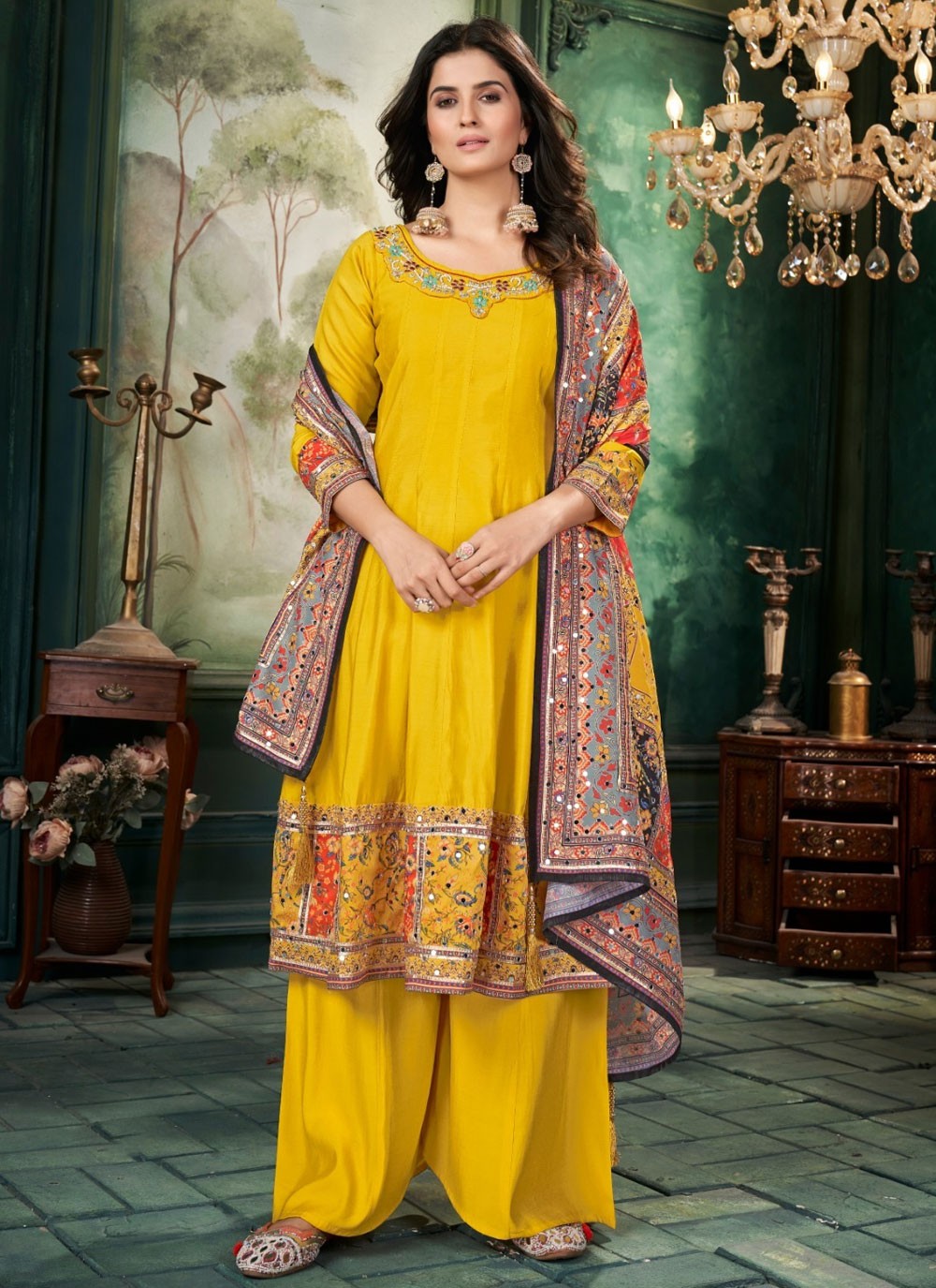 Silk Salwar Suit - T4194