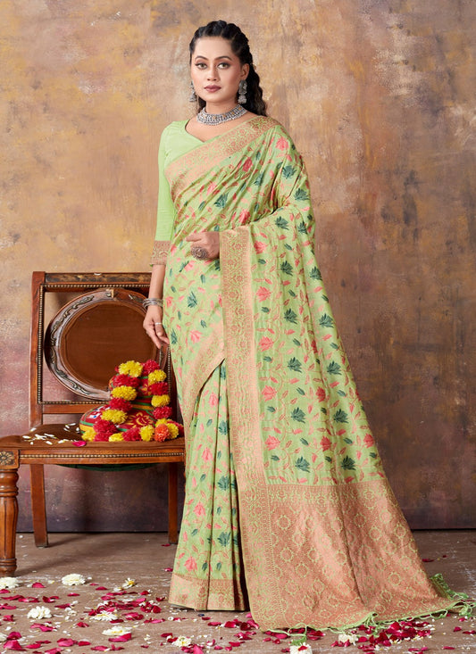 Traditional Fancy Work Banarasi Silk Saree - S2979