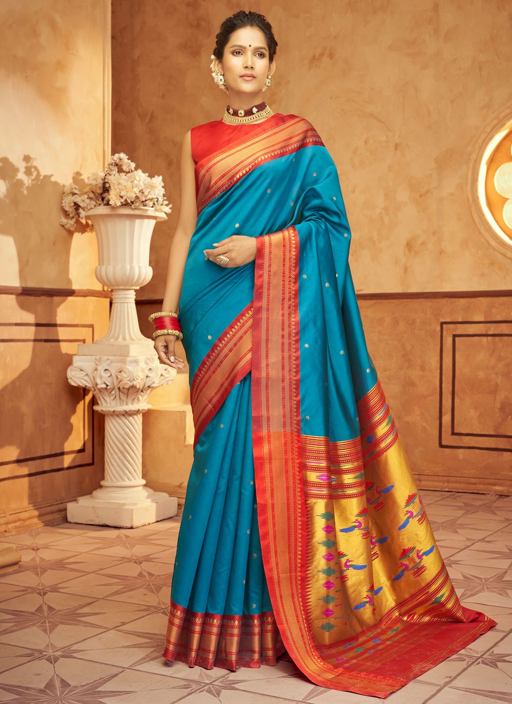 Classic Woven Fancy Fabric Saree - S8959