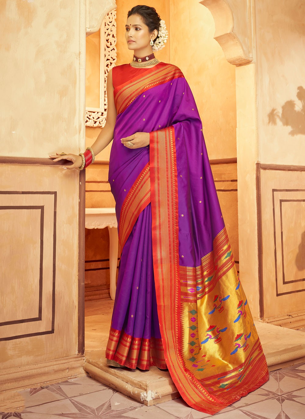 Classic Woven Fancy Fabric Saree - S8959