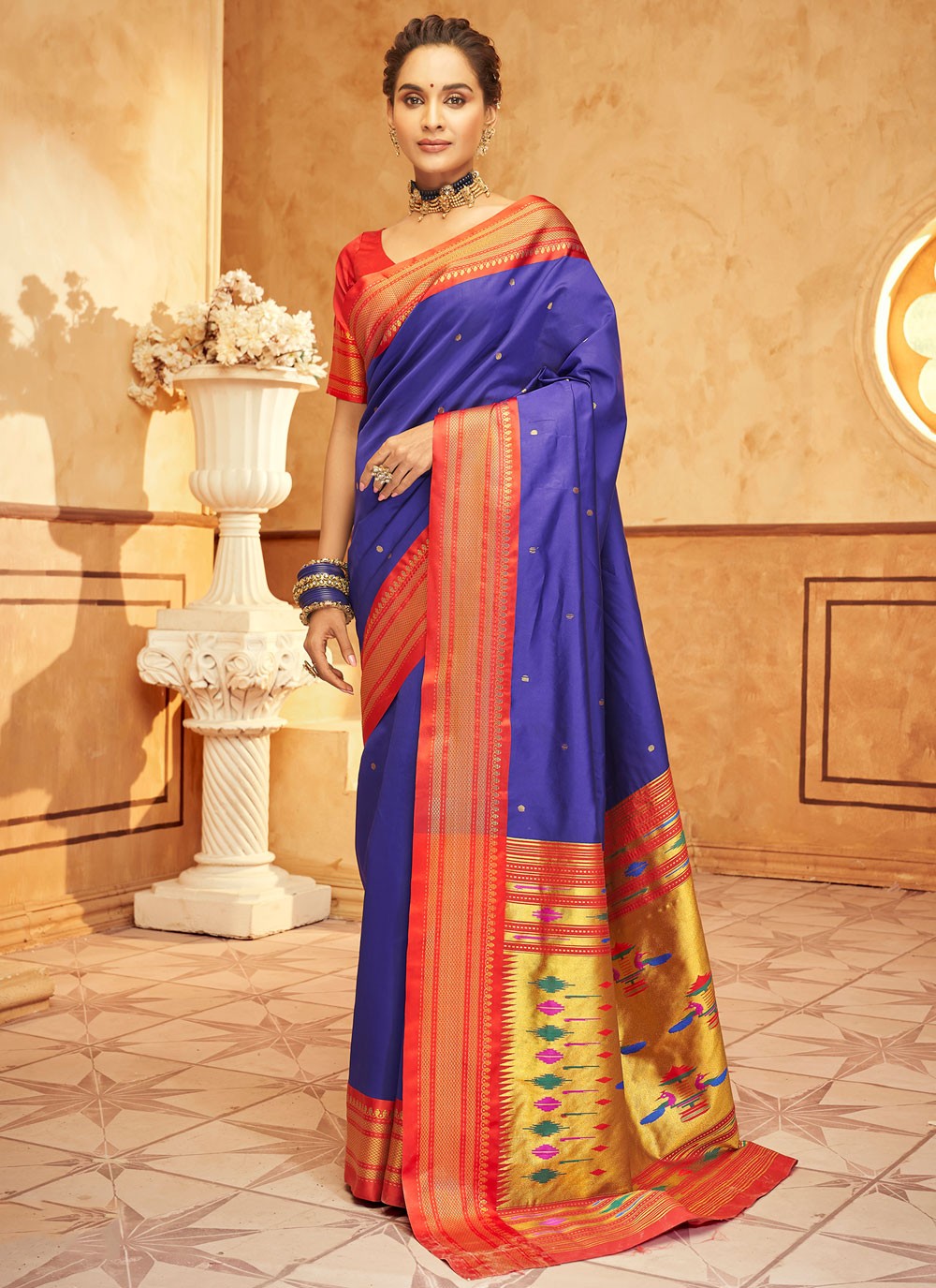 Classic Woven Fancy Fabric Saree - S8959