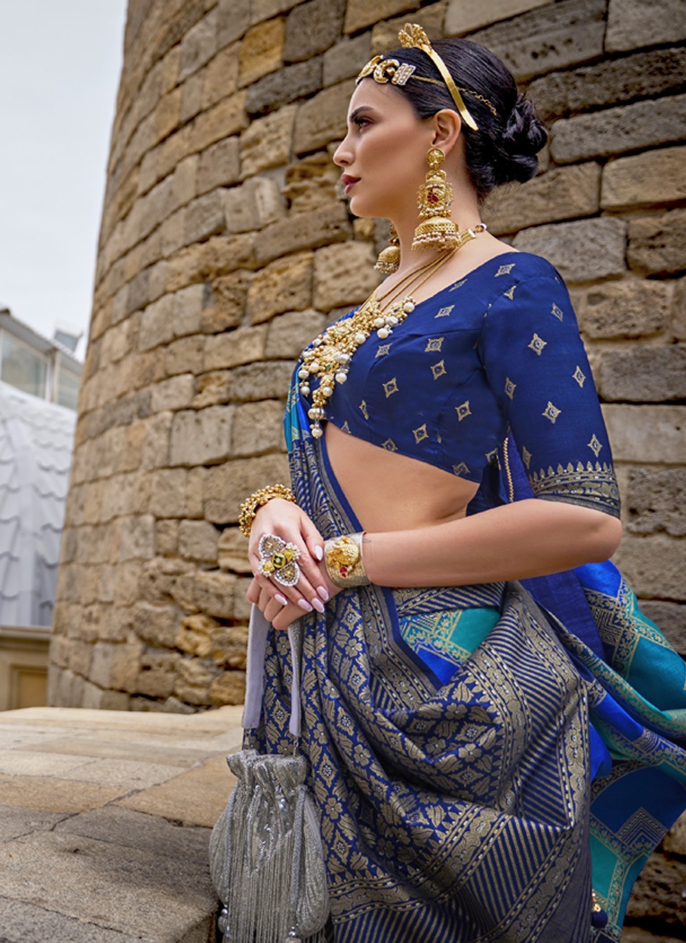 Classic Fancy Work Silk Saree - S3705