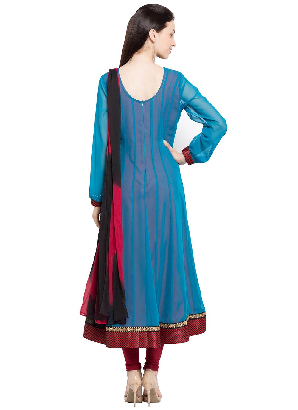 Faux Georgette Anarkali - T275