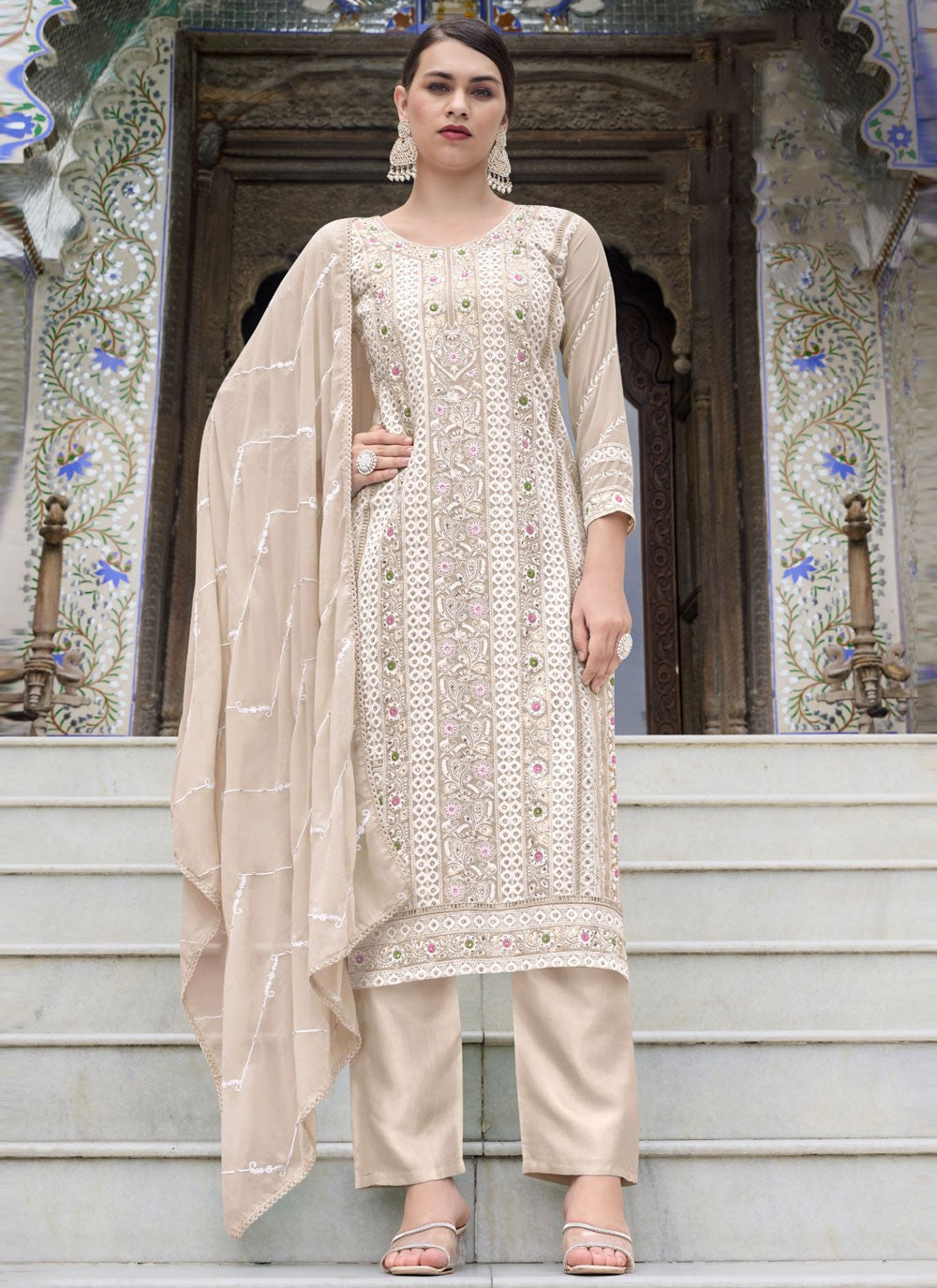 Faux Georgette Salwar Suit - T2871