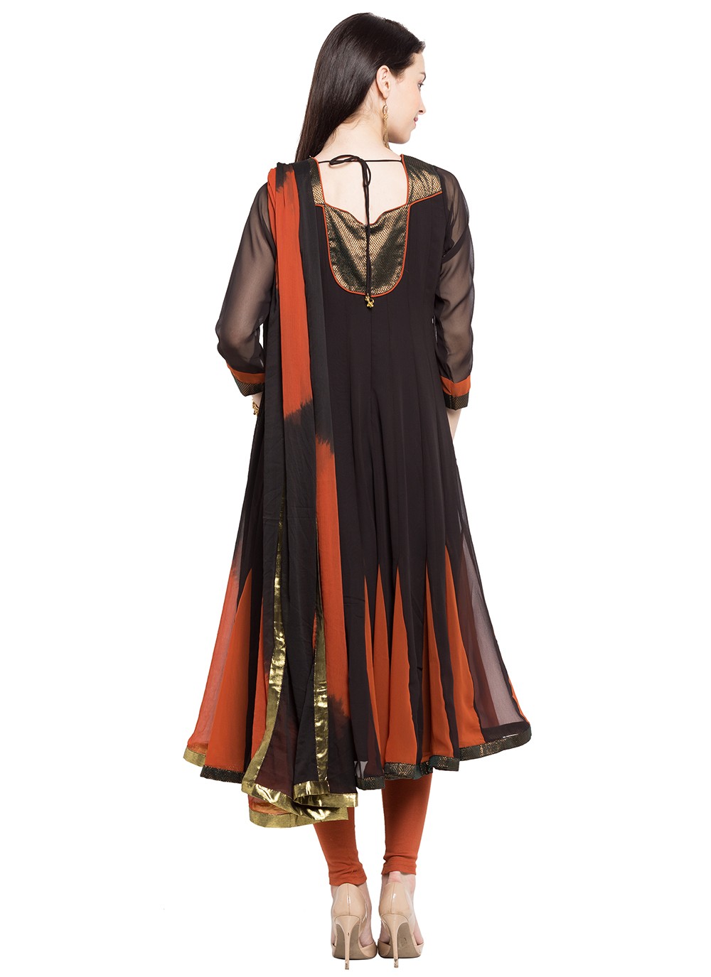 Faux Georgette Anarkali - T275