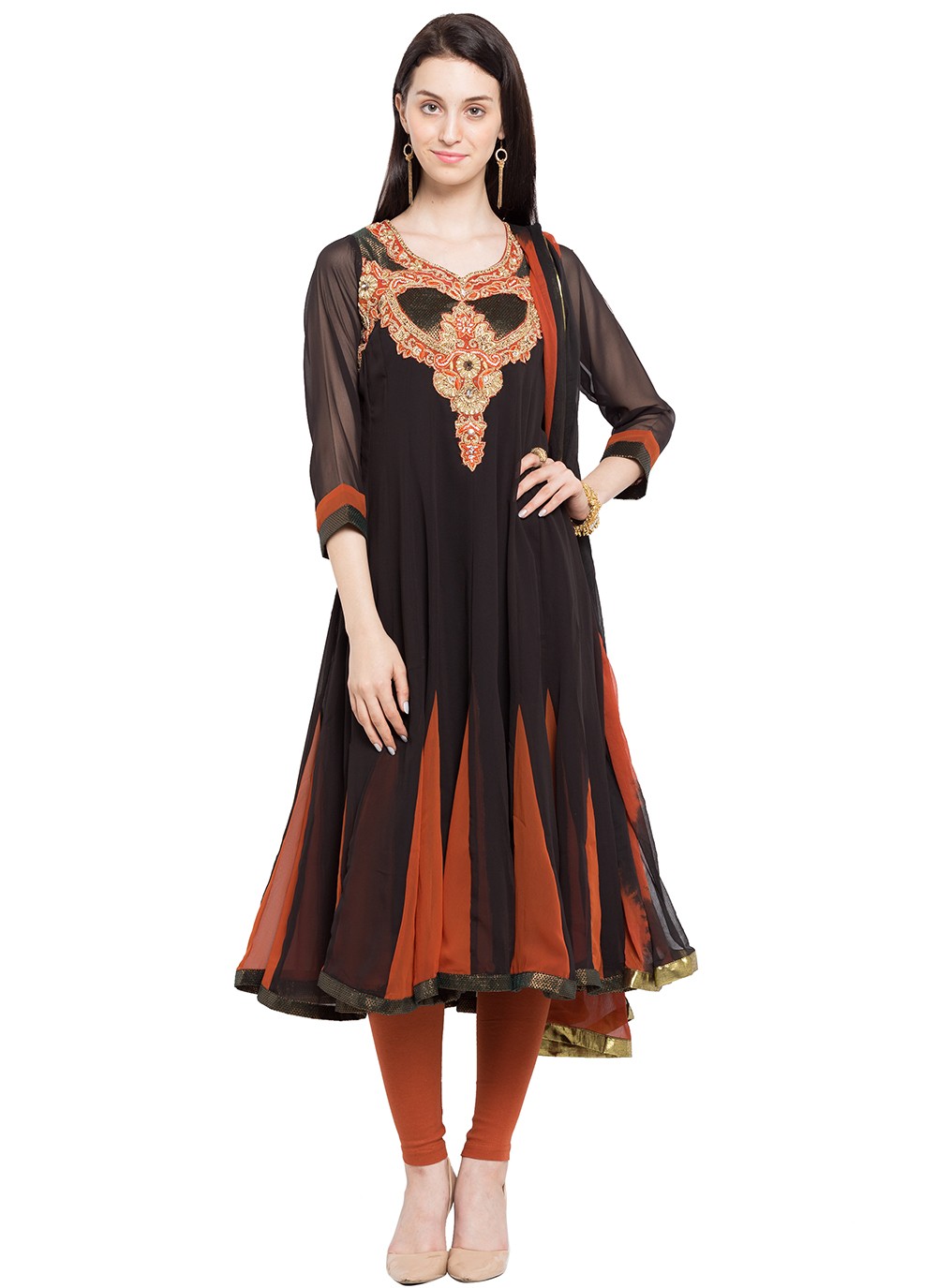 Faux Georgette Anarkali - T275