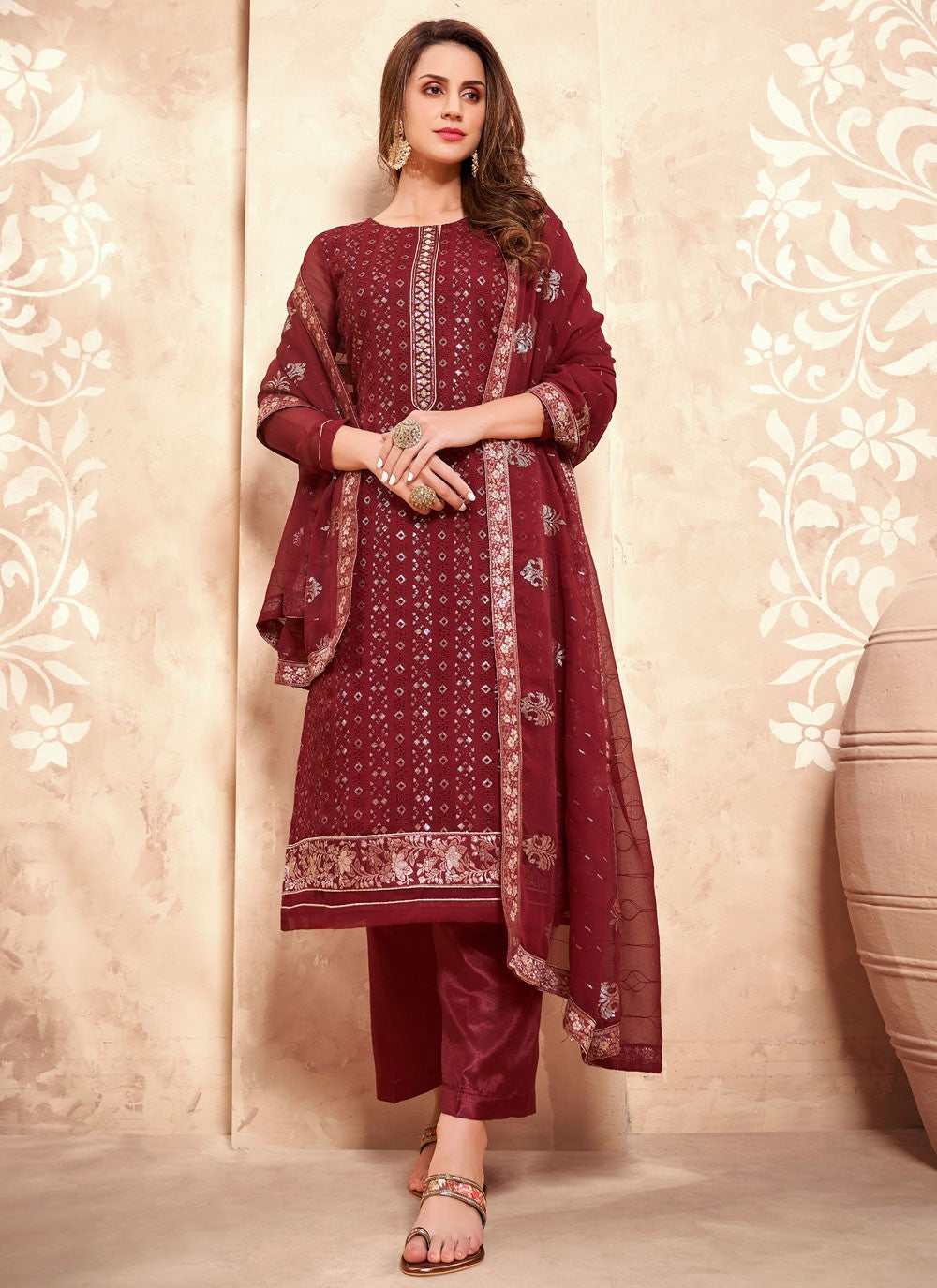 Faux Georgette Pakistani Suit - T232