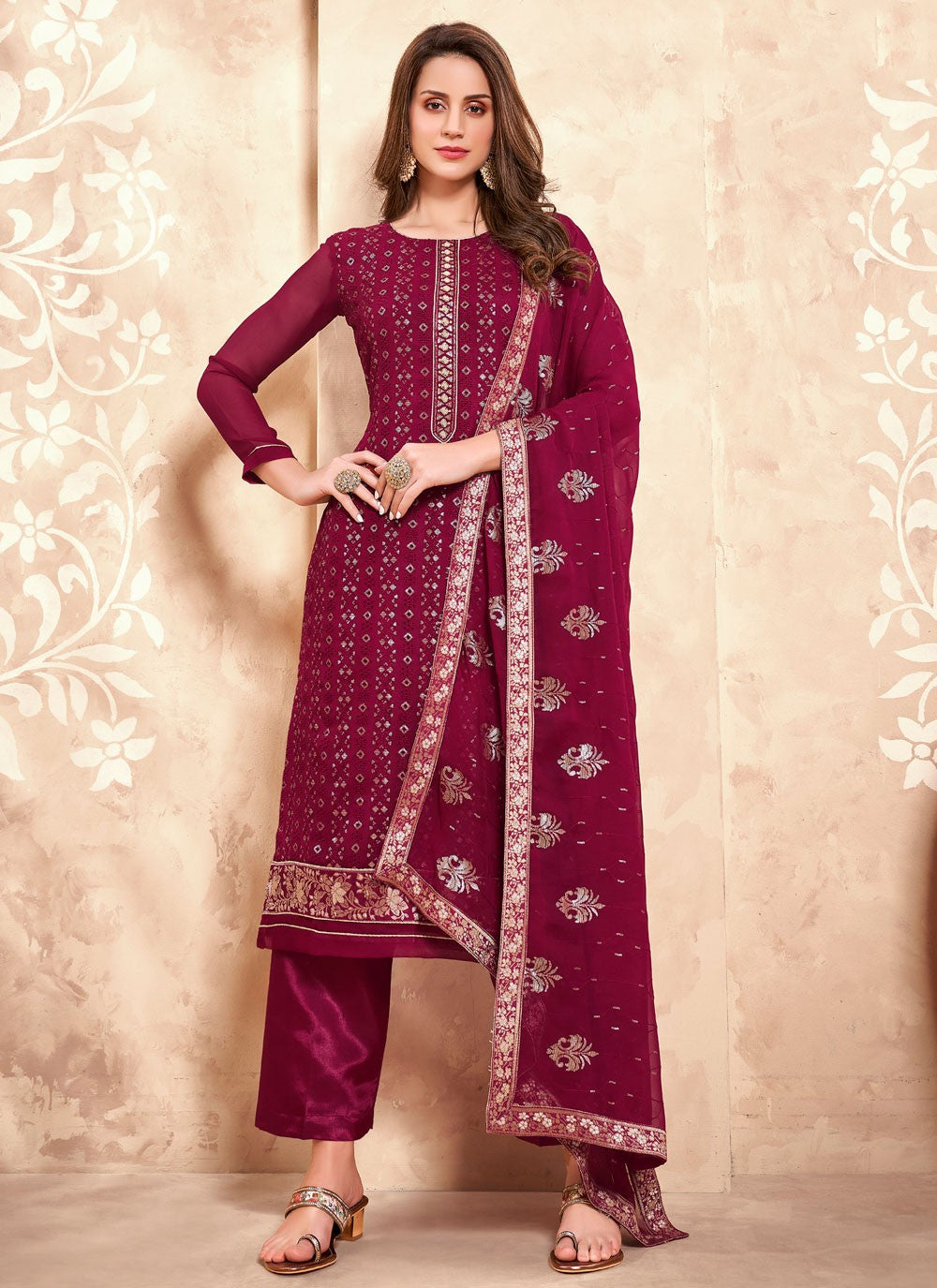 Faux Georgette Pakistani Suit - T232