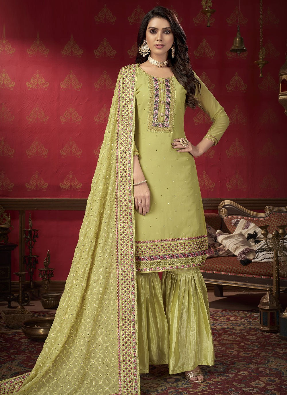 Faux Georgette Pakistani Suit - T698