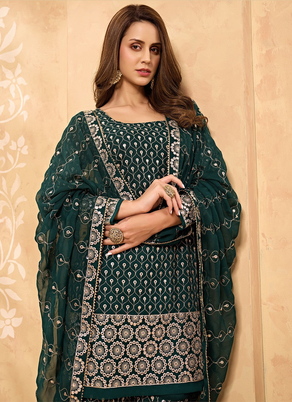 Faux Georgette Pakistani Suit - T611