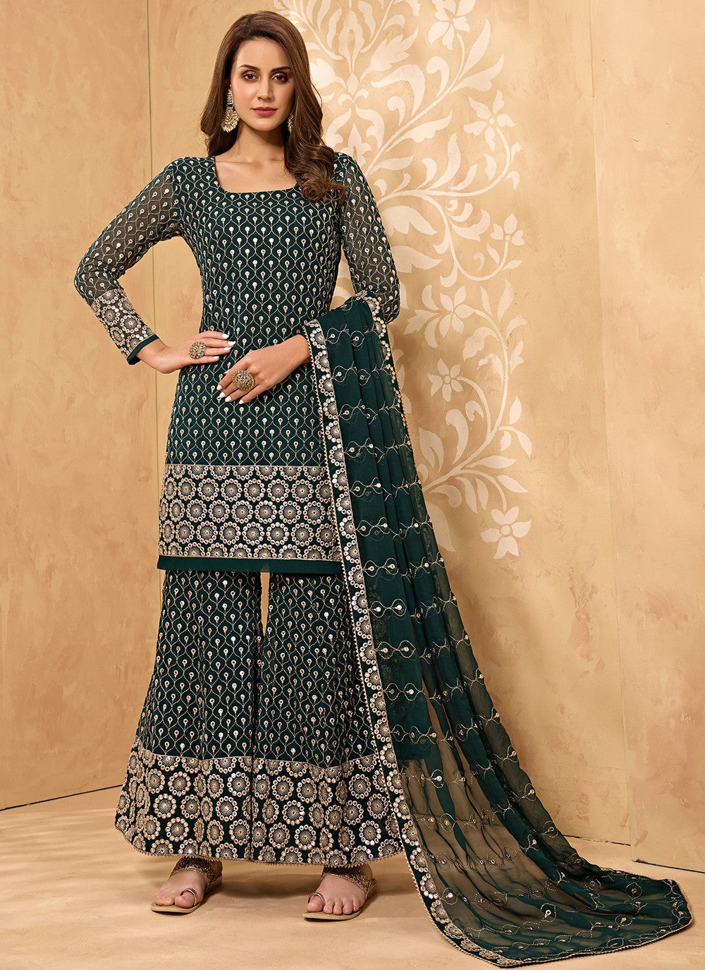 Faux Georgette Pakistani Suit - T611