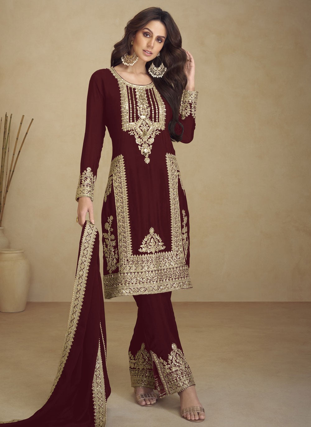 Faux Georgette Salwar Suit - T3658