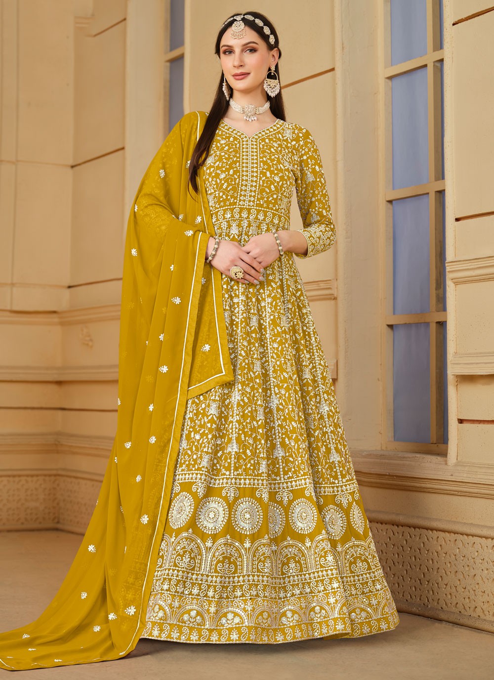 Faux Georgette Salwar Suit - T2174