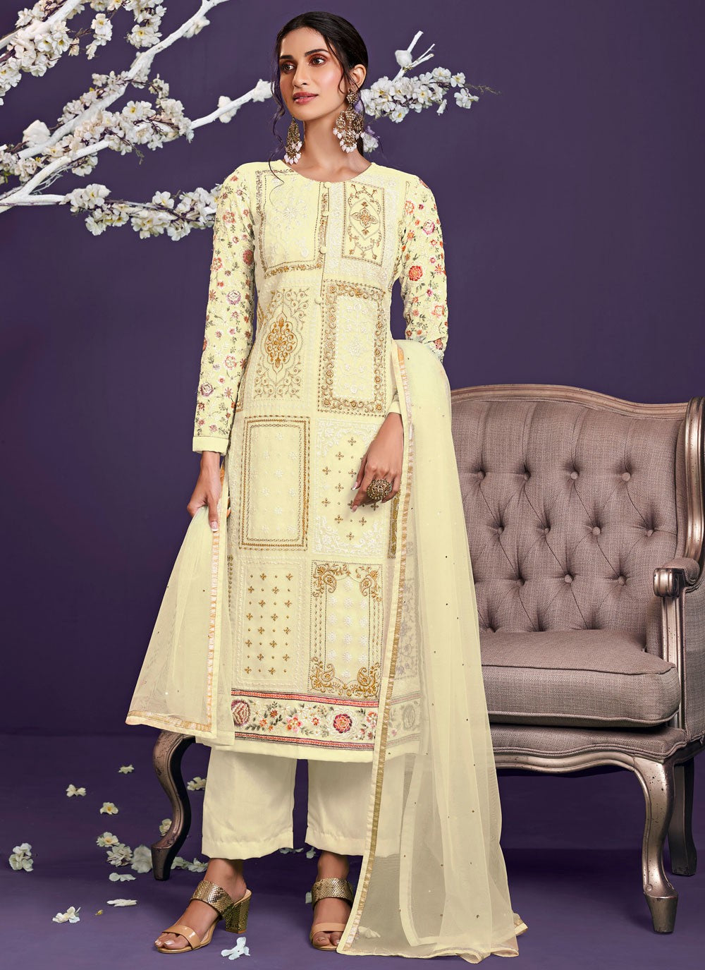 Faux Georgette Pakistani Suit - T461