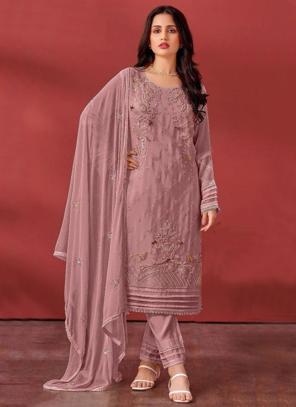 Faux Georgette Salwar Suit - T2818