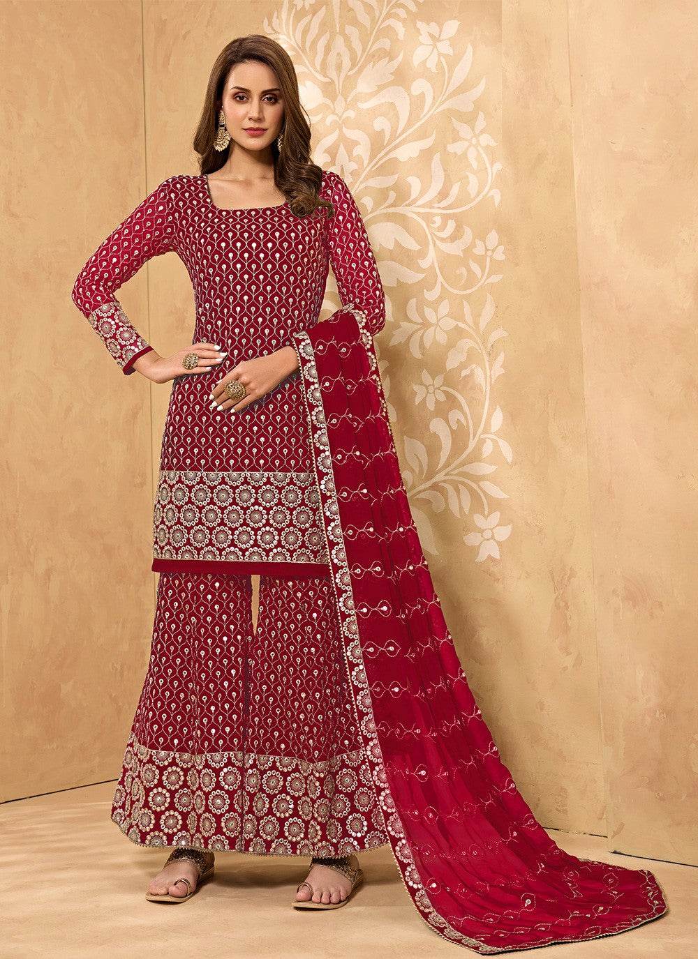 Faux Georgette Pakistani Suit - T611