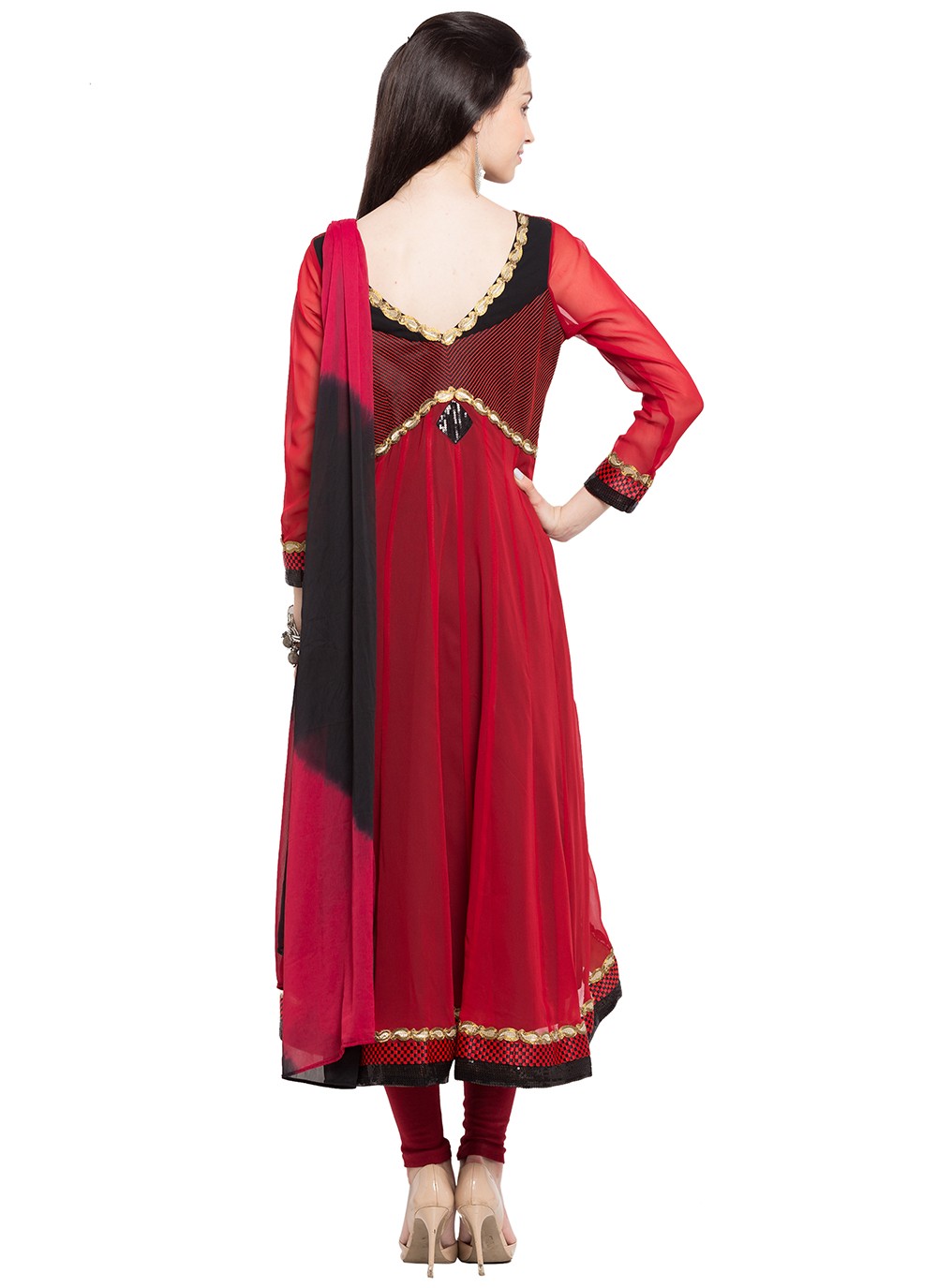 Faux Georgette Anarkali - T275