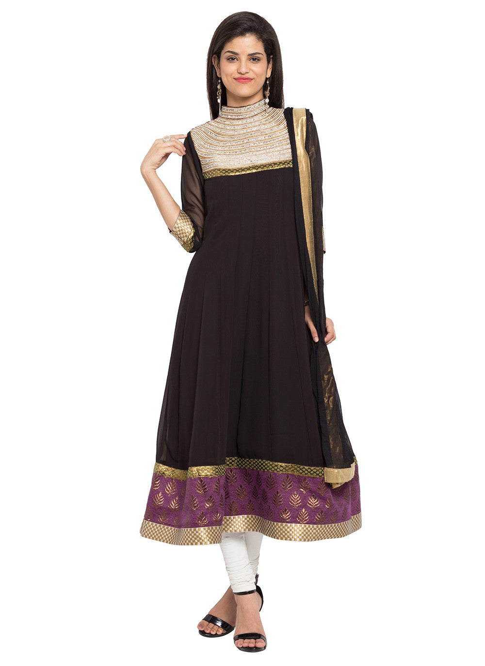 Faux Georgette Anarkali - T275