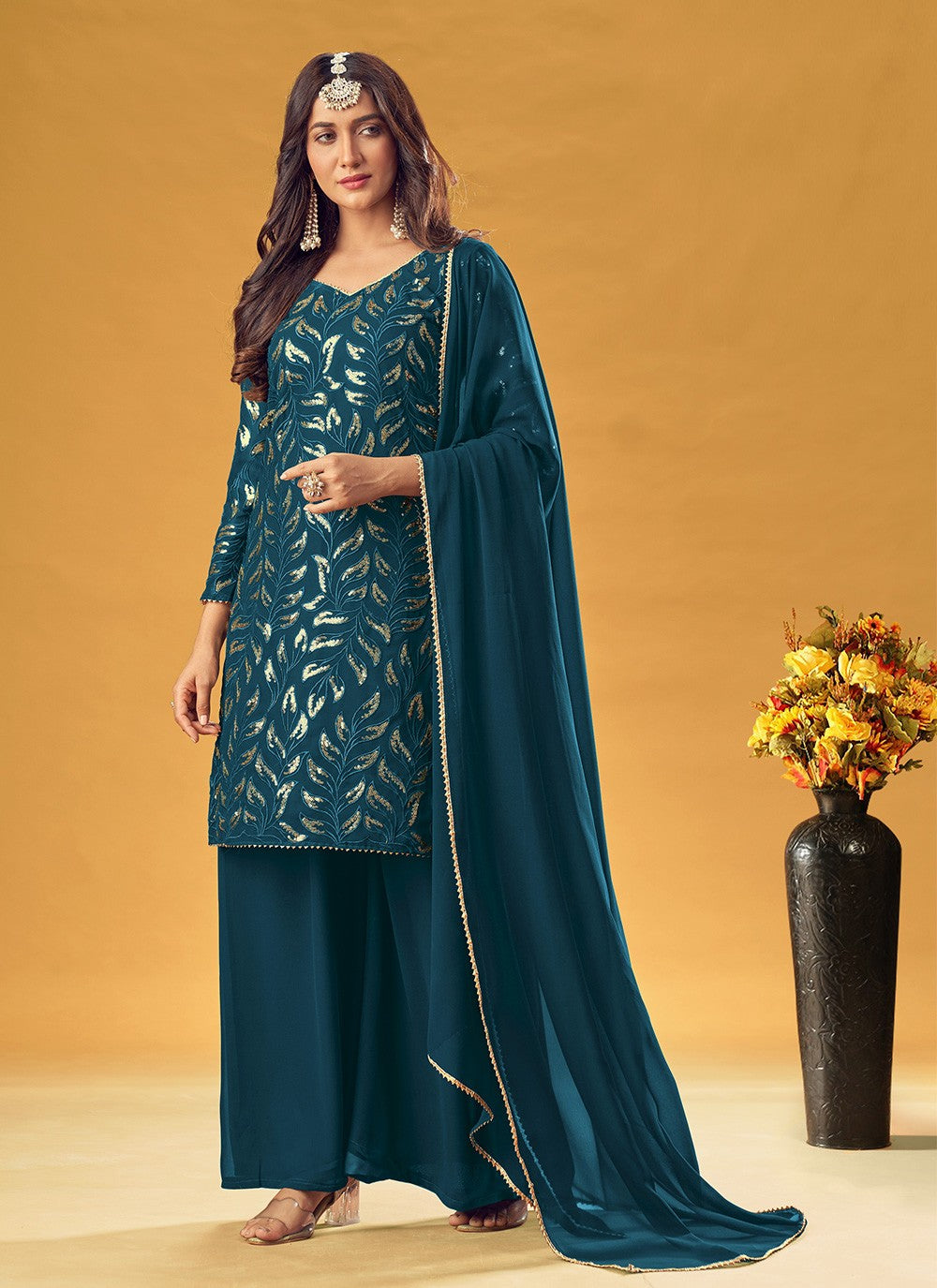 Faux Georgette Pakistani Suit - T739