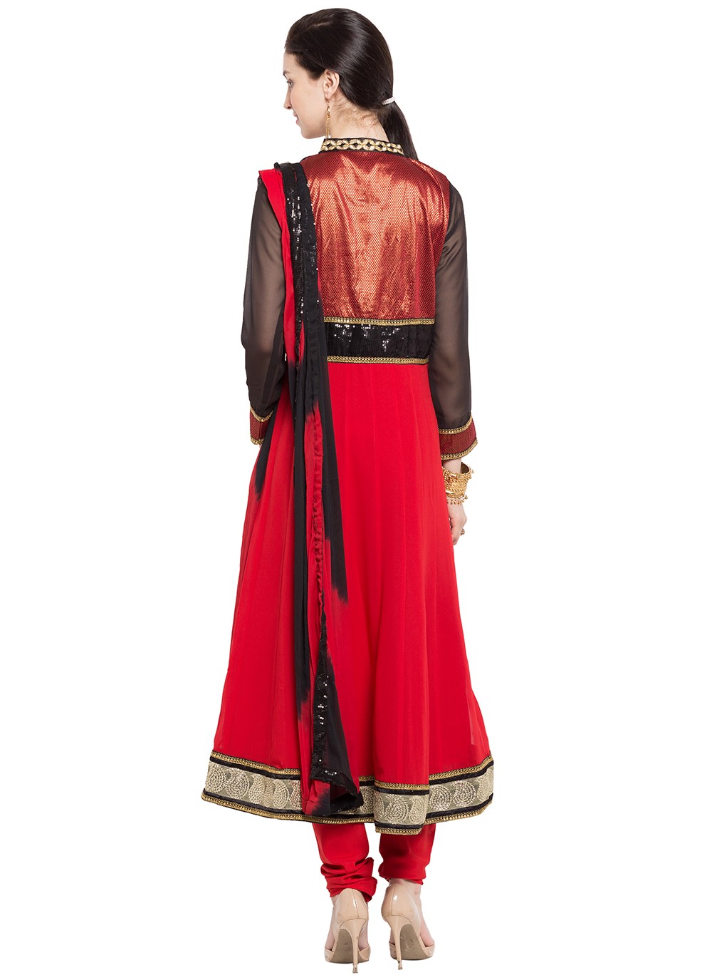 Faux Georgette Anarkali - T275