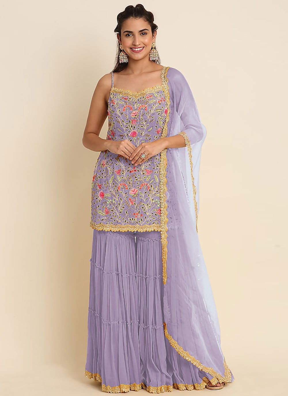 Faux Georgette Salwar Suit - T3343