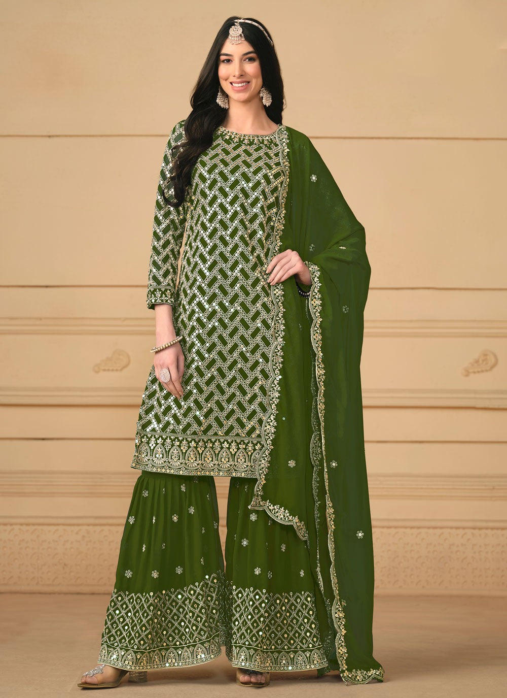 Faux Georgette Salwar Suit - T2293