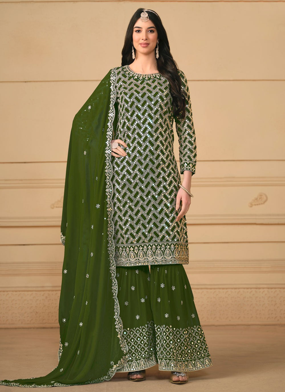 Faux Georgette Salwar Suit - T2293