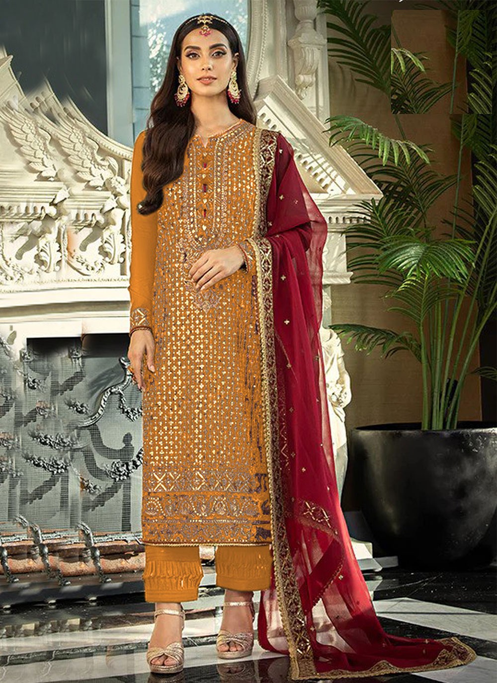 Faux Georgette Salwar Suit - T2822