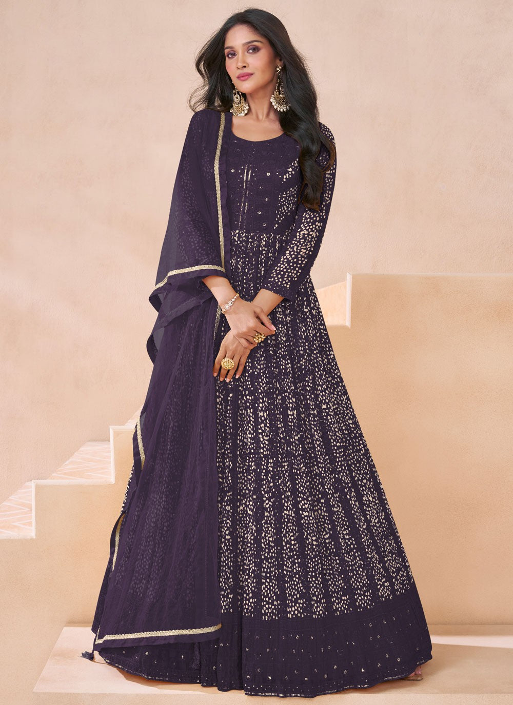 Faux Georgette Salwar Suit - T3666