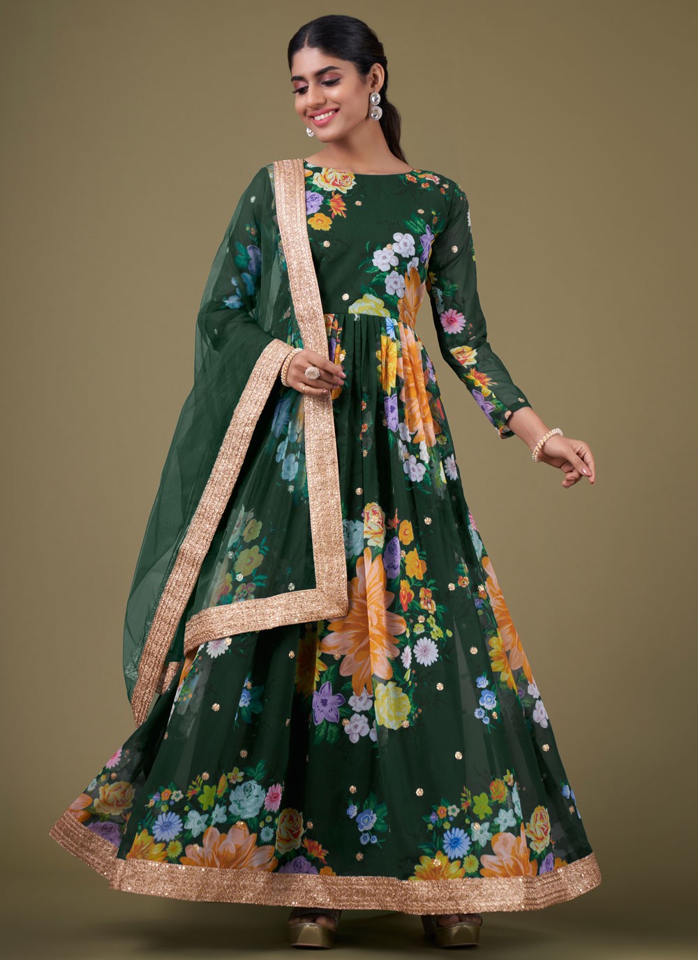 Faux Georgette Salwar Suit - T2129