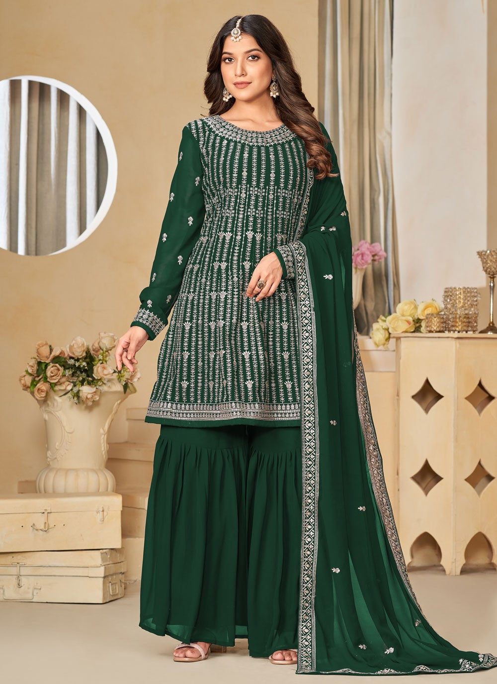 Faux Georgette Salwar Suit - T2318