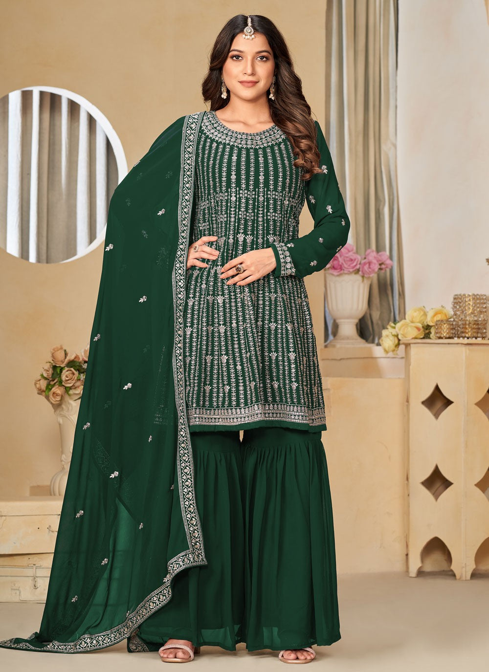 Faux Georgette Salwar Suit - T2318