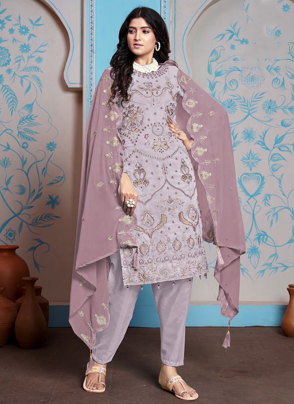 Faux Georgette Salwar Suit - T3312