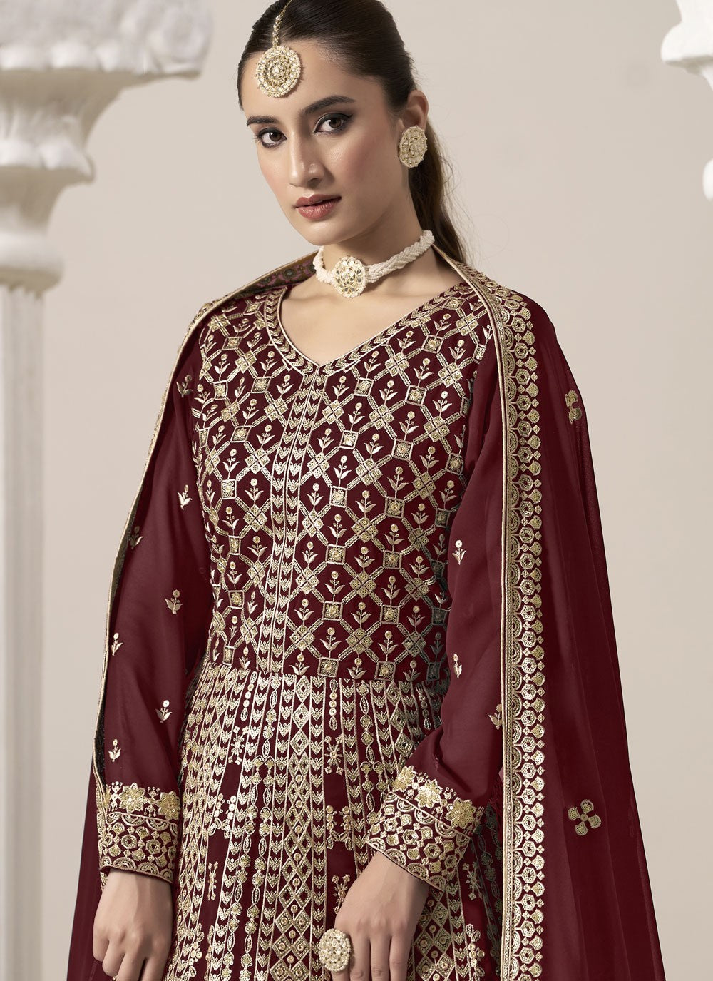 Faux Georgette Salwar Suit - T3683