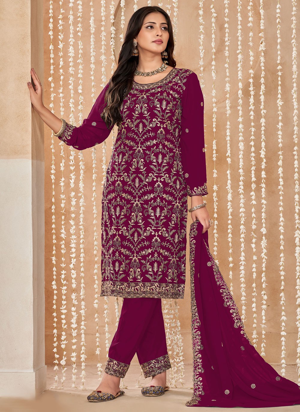 Faux Georgette Salwar Suit - T3280