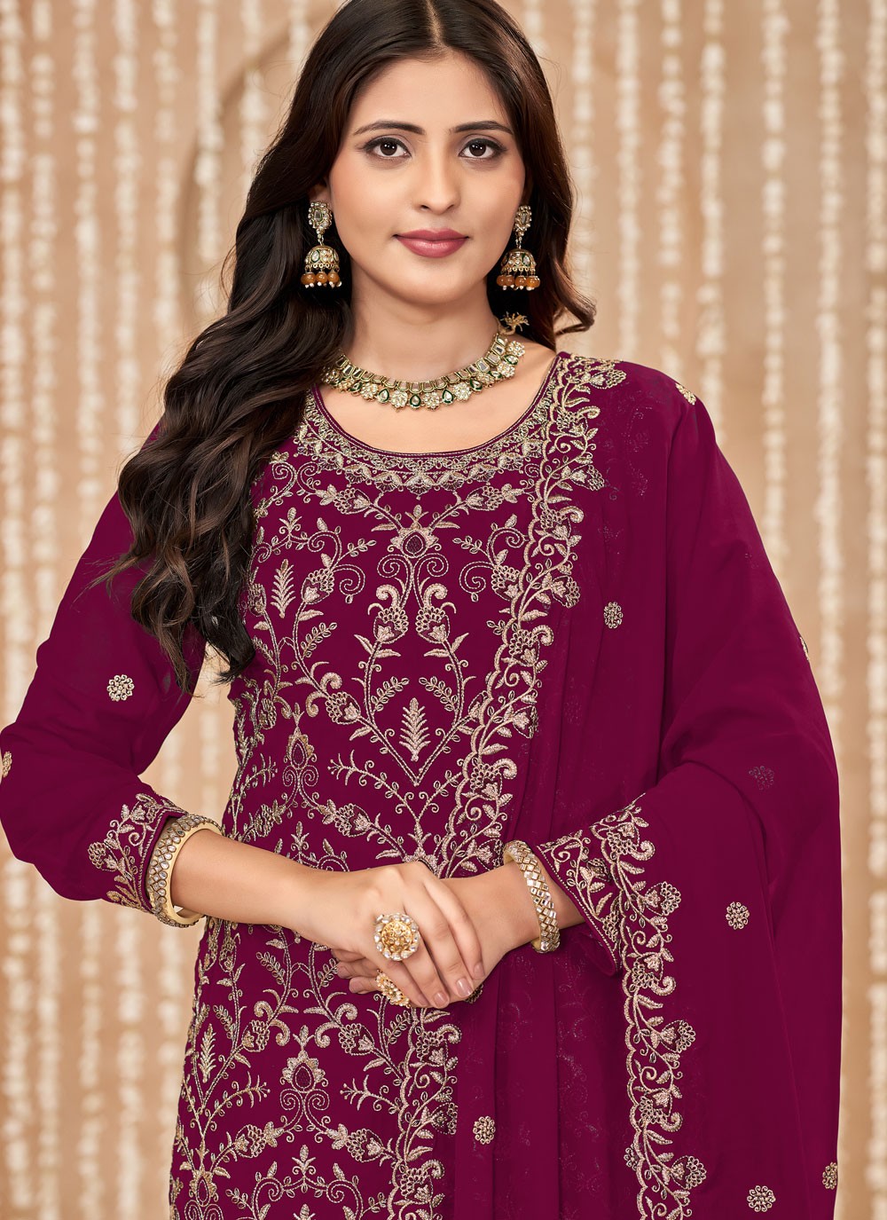 Faux Georgette Salwar Suit - T3280