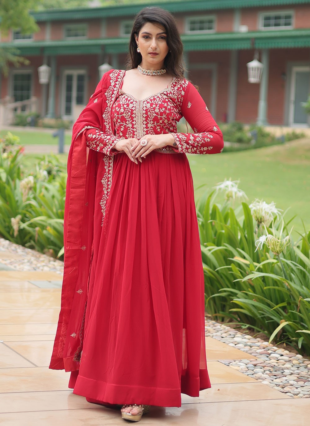 Faux Georgette Gown - G1758