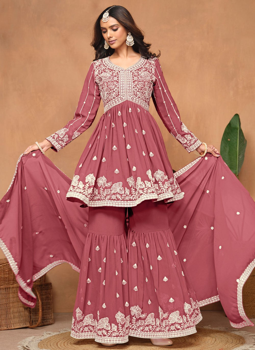 Faux Georgette Salwar Suit - T3209