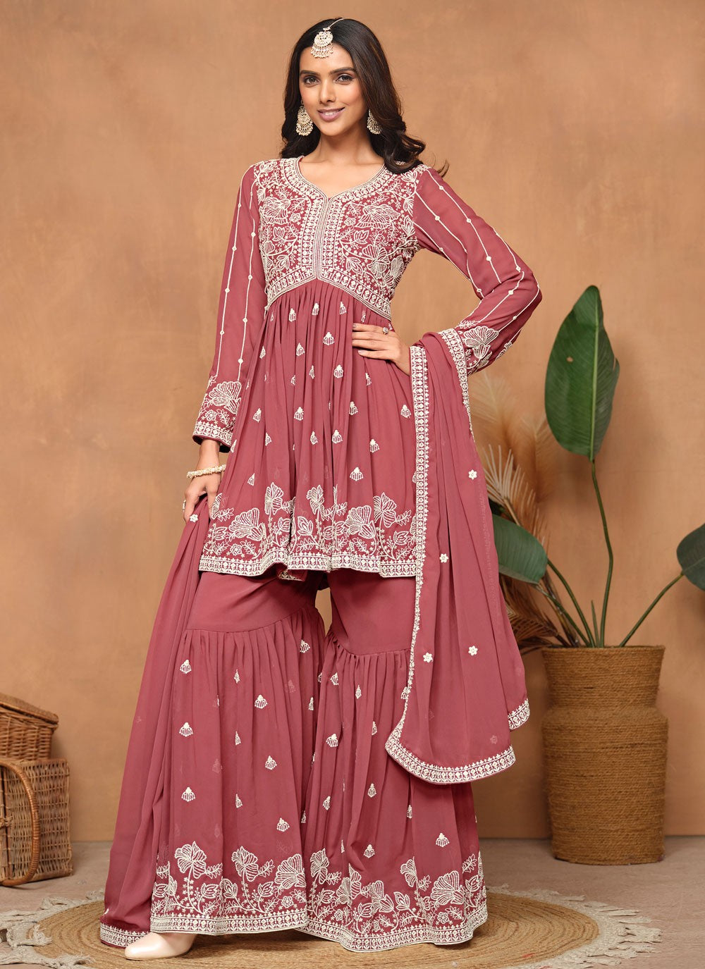 Faux Georgette Salwar Suit - T3209