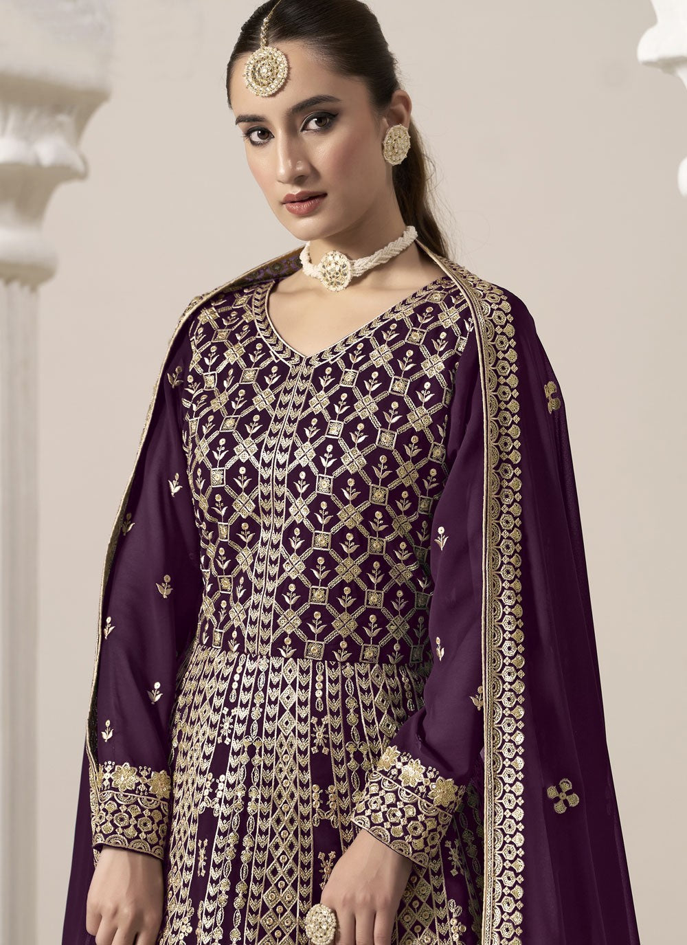 Faux Georgette Salwar Suit - T3683