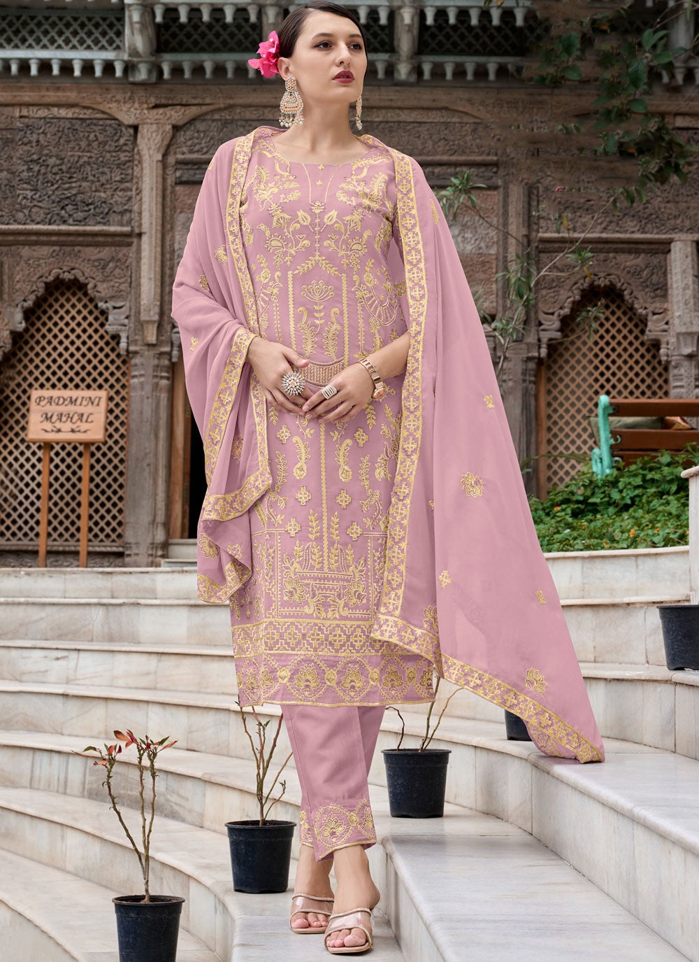 Faux Georgette Salwar Suit - T3339