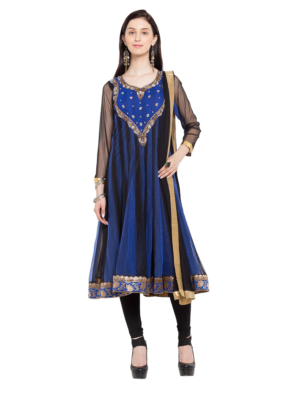 Faux Georgette Anarkali - T275