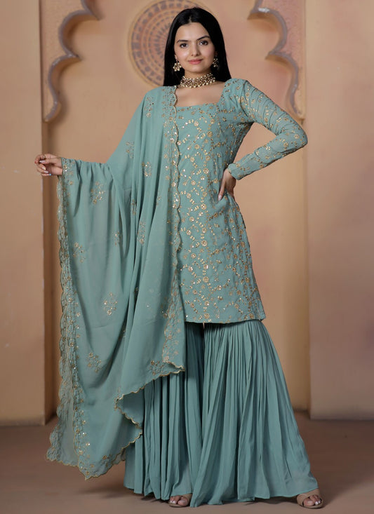 Faux Georgette Salwar Suit - T1761