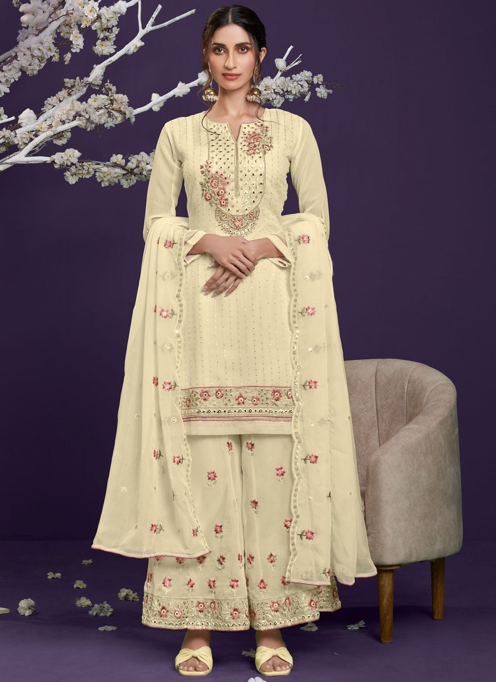 Faux Georgette Pakistani Suit - T607