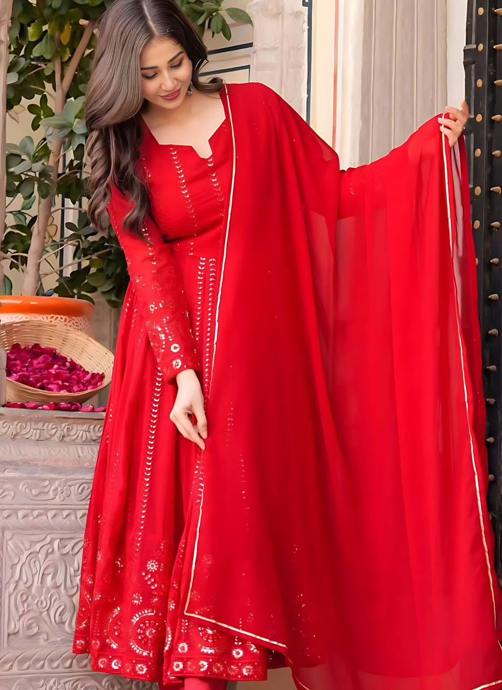 Faux Georgette Salwar Suit - T4161