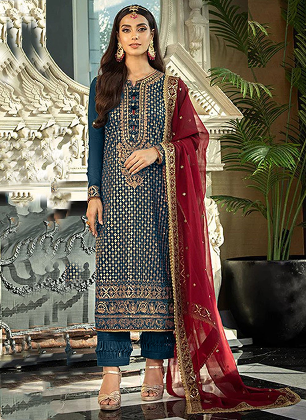 Faux Georgette Salwar Suit - T2822