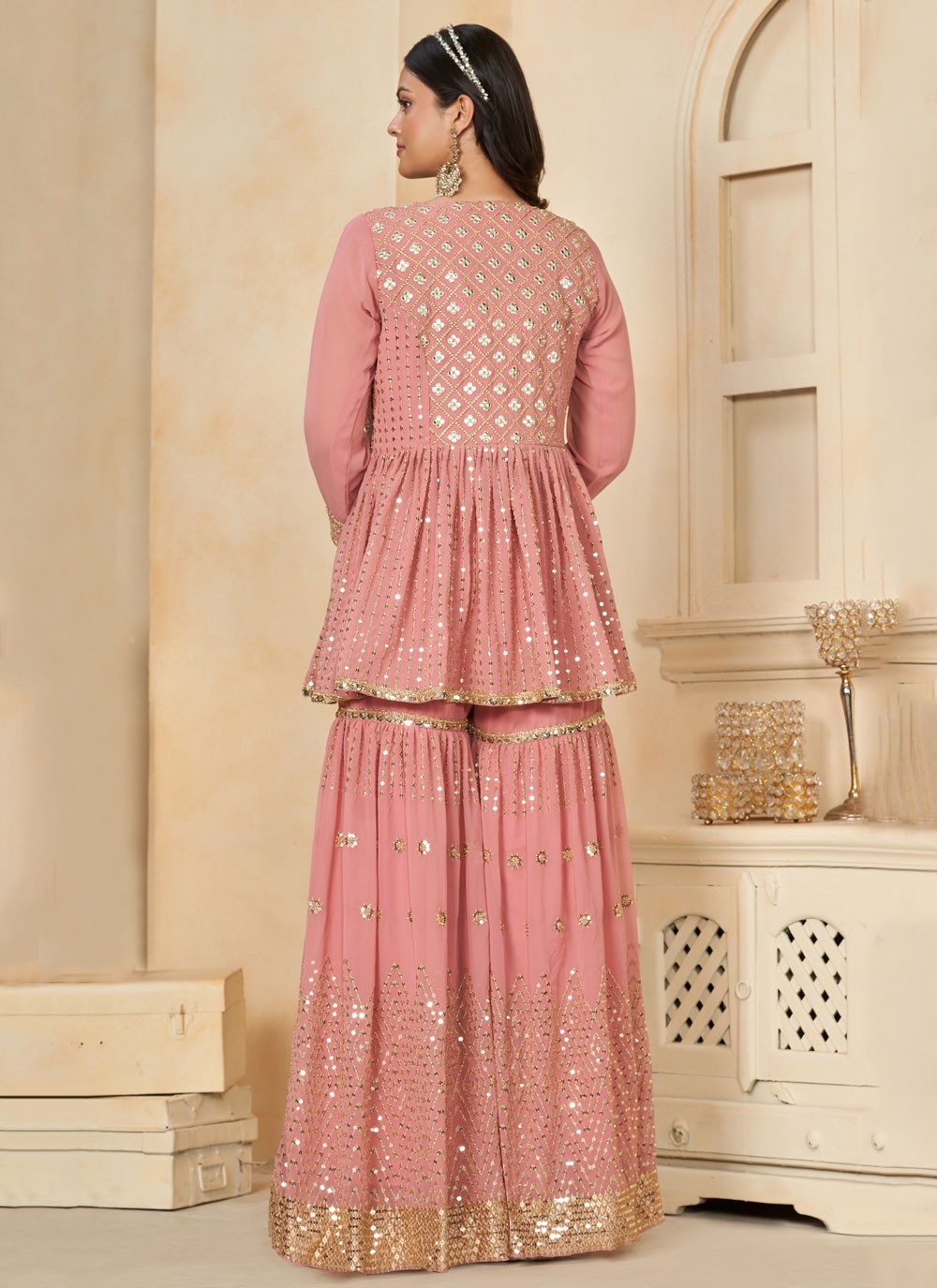 Faux Georgette Salwar Suit - T2373