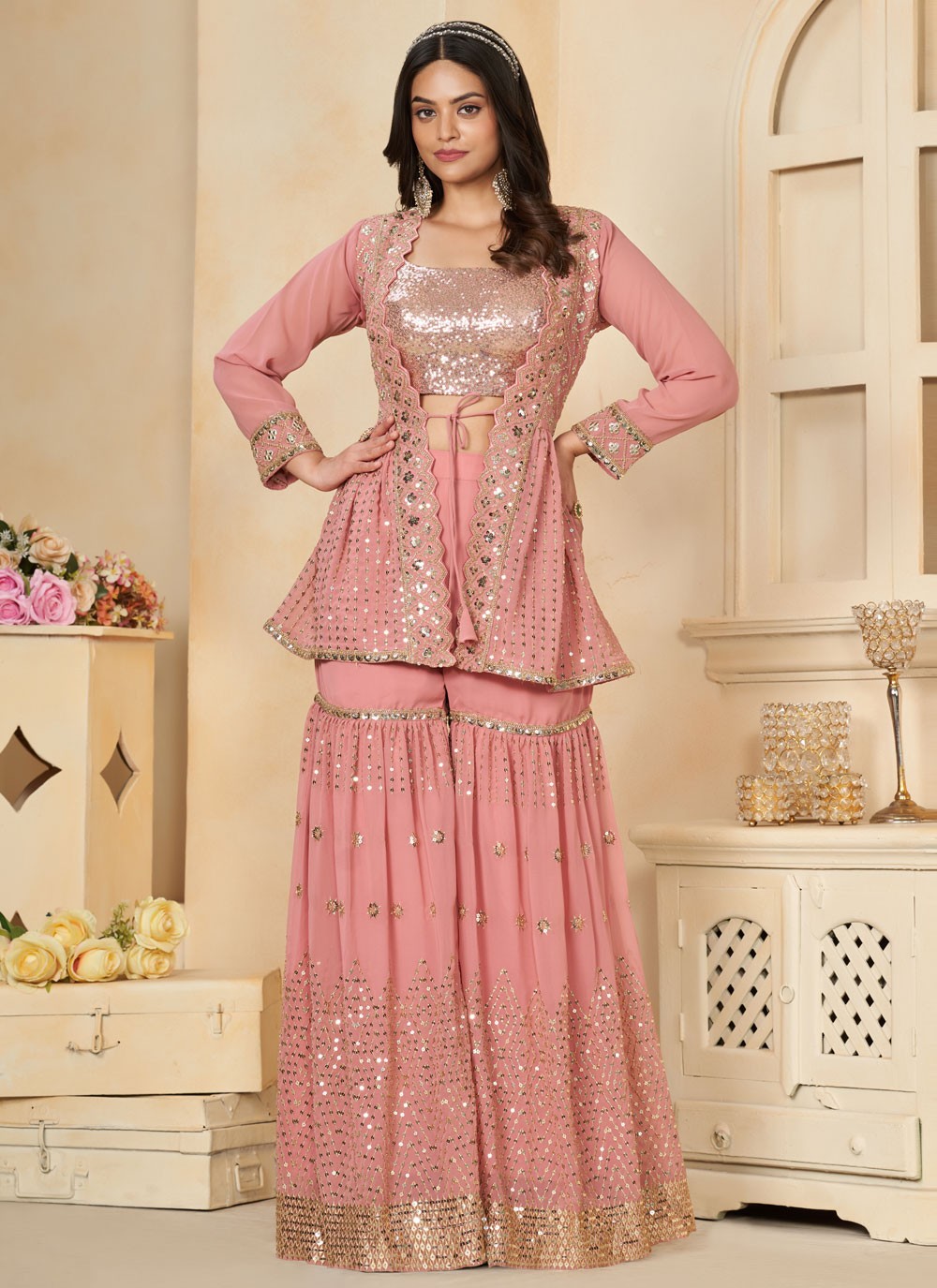 Faux Georgette Salwar Suit - T2373